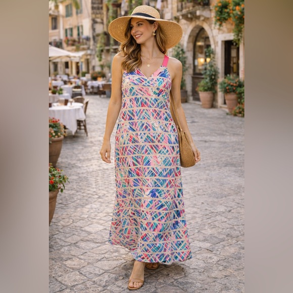 Buddy Love Dresses & Skirts - Buddy Love Maxi Dress | Bright Abstract Print Resort Vacation Sundress